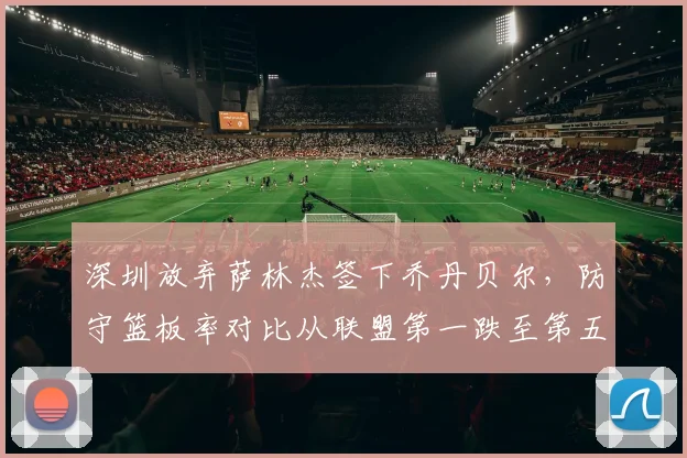 深圳放弃萨林杰签下乔丹贝尔，防守篮板率对比从联盟第一跌至第五